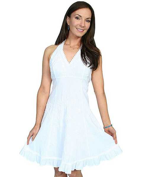 Scully Women's Cantina Halter Dress, White, hi-res