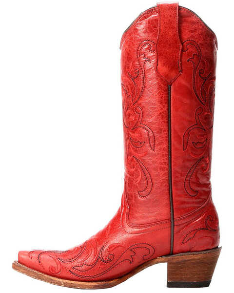 Image #2 - Circle G by Corral Women's Embroidery Snip Toe Western Boots, , hi-res