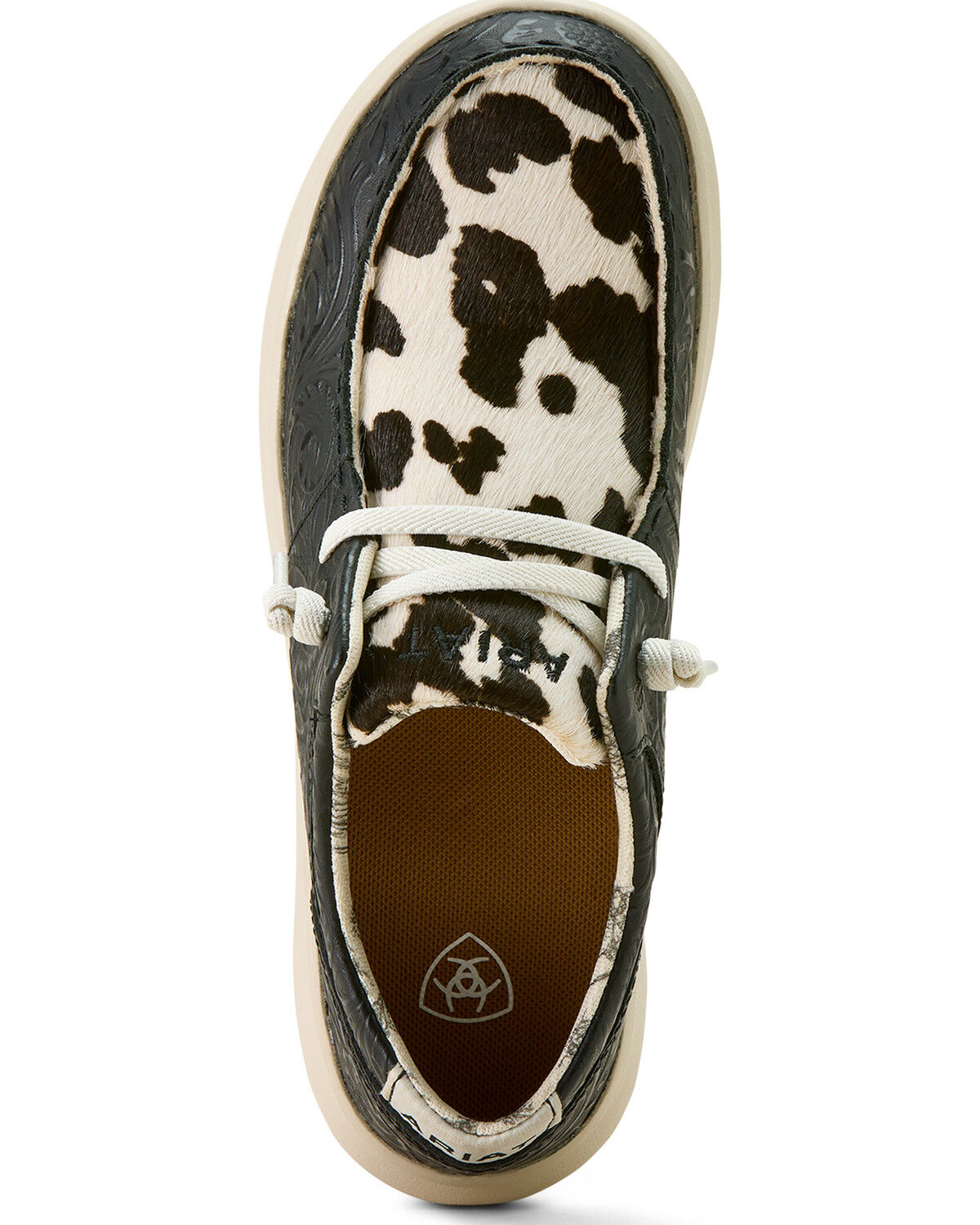 Image #6 - Ariat Women's Hair-On Tooled Hilo Casual Shoes - Moc Toe, Black, hi-res