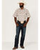 Wrangler Retro Men's Plaid Short Sleeve Snap Western Shirt , Brown, hi-res