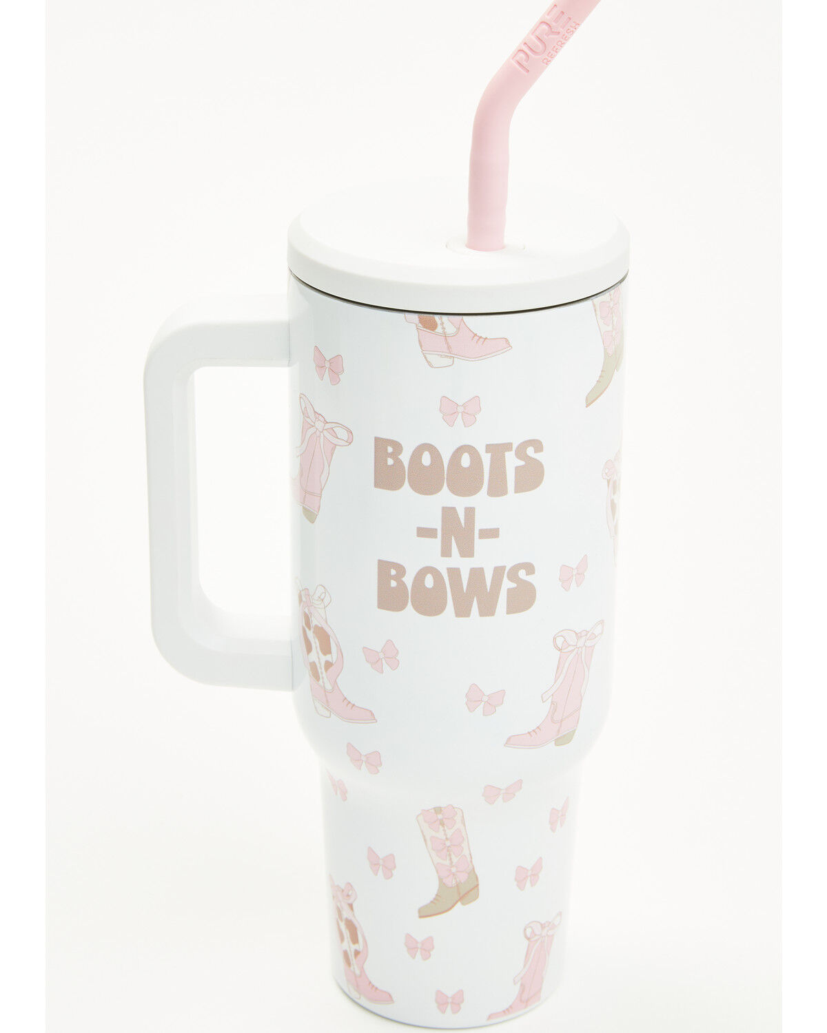 Image #2 - Boot Barn 40oz Boots in Bows Tumbler with Straw, Multi, hi-res