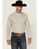 Image #1 - Ariat Men's Fraiser Geo Print Long Sleeve Button-Down Western Shirt, Cream, hi-res