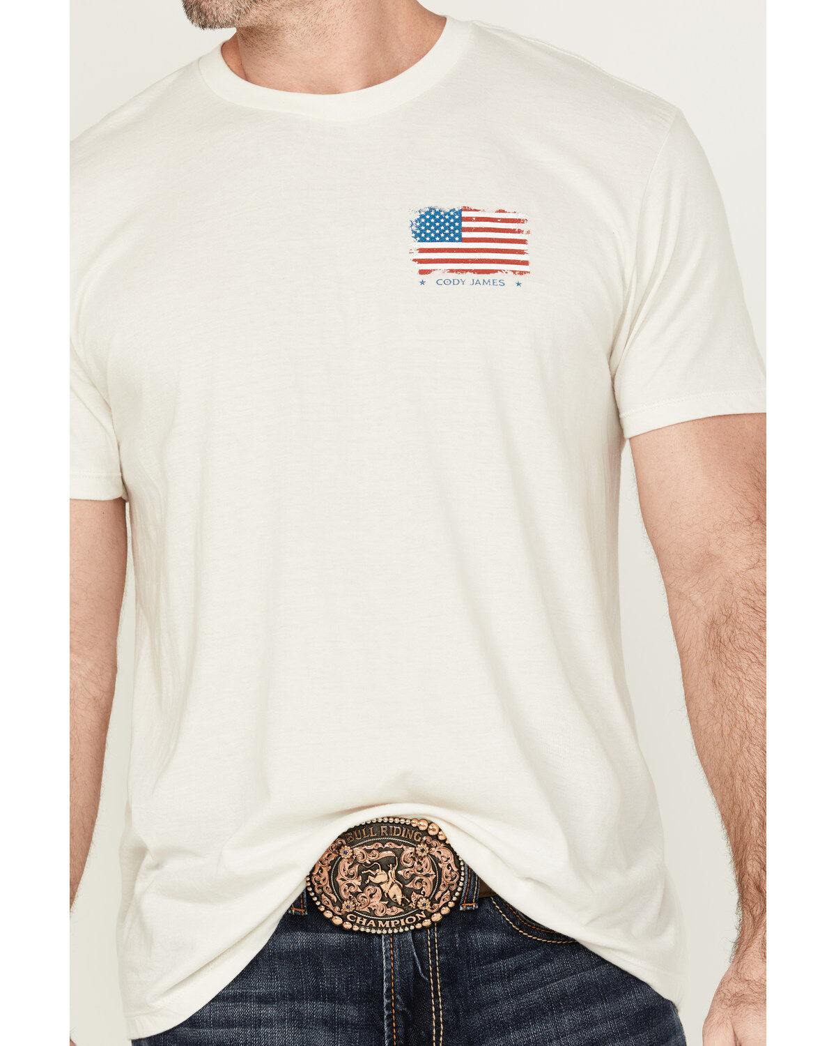 Image #3 - Cody James Men's Justice For All Short Sleeve Graphic T-Shirt, Tan, hi-res
