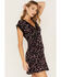 Idyllwind Women's Floral Print Ruched Dress, Black, hi-res