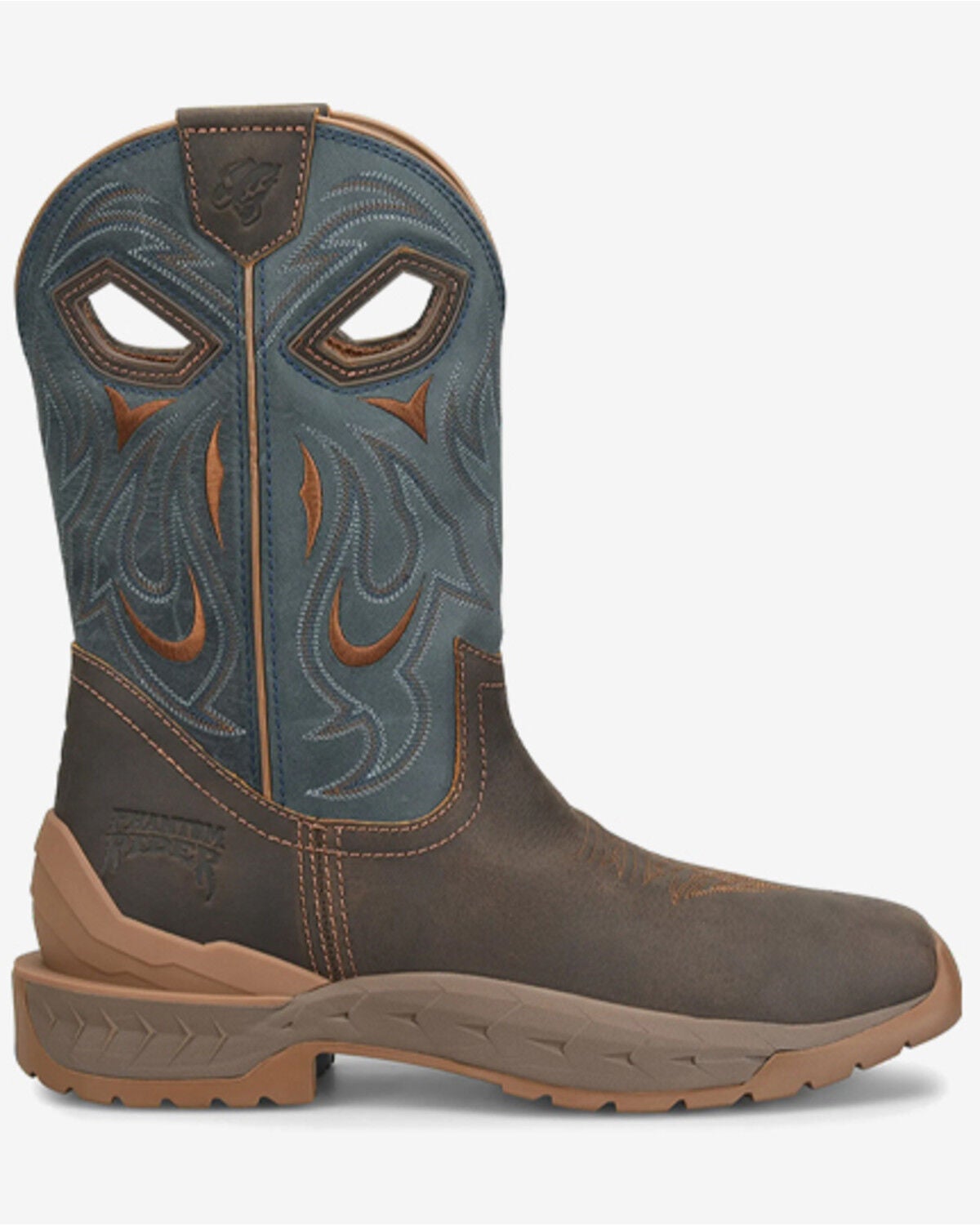 Image #2 - Double H Men's 11" Emperor Pull-On Work Boots - Soft Toe, Dark Brown, hi-res