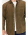 Brixton Men's Porter Long Sleeve Waffle Corduroy Button Down Shirt, Olive, hi-res