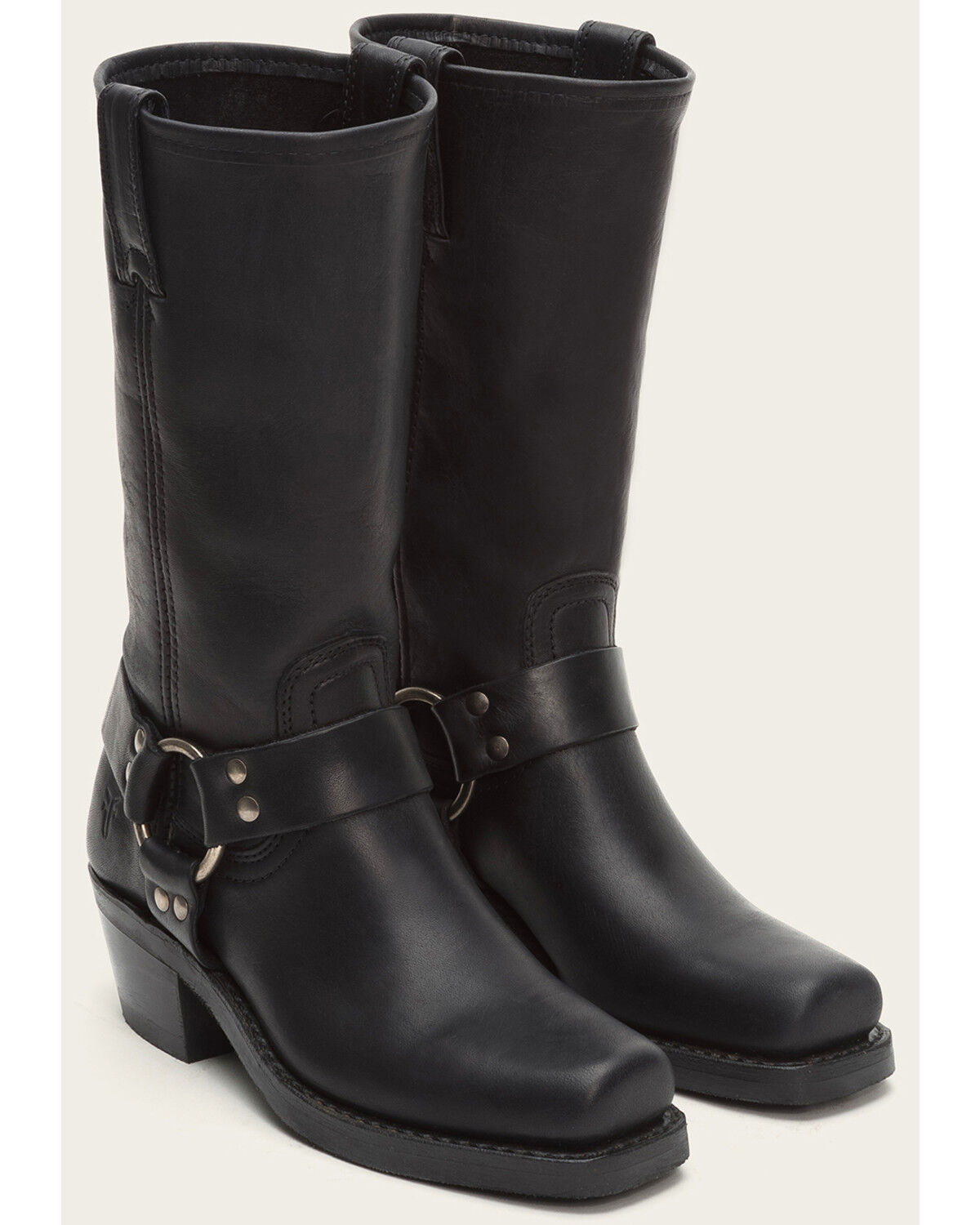 frye square toe harness boots