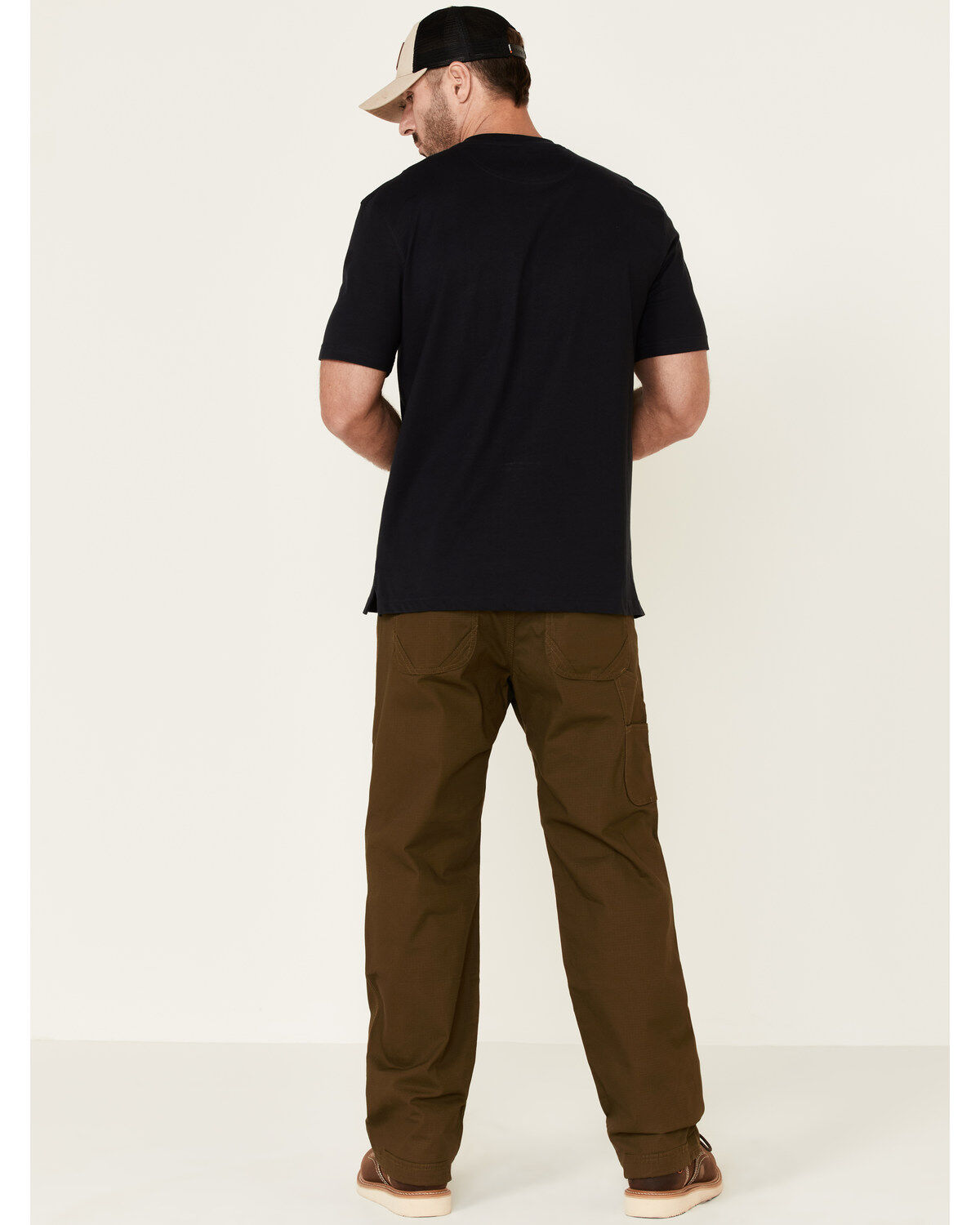 Image #3 - Hawx Men's Dark Olive Stretch Ripstop Work Pants, Olive, hi-res