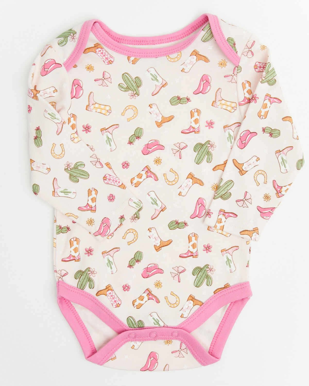 Image #4 - Wrangler Infant Girls' Cowgirl Boots Onesie Set - 3 Piece, Multi, hi-res