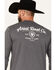 Image #4 - Ariat Men's Boot Barn Exclusive Crest Logo Long Sleeve Graphic T-Shirt, Charcoal, hi-res