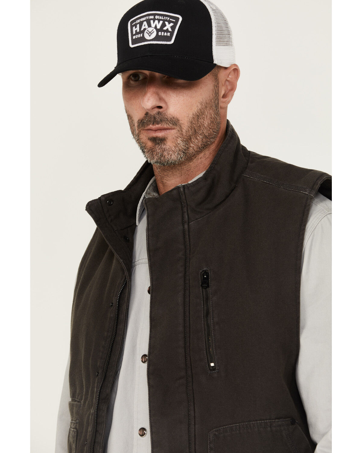 Image #2 - Thorogood Men's Heritage Stone Washed Canvas Vest, Brown, hi-res