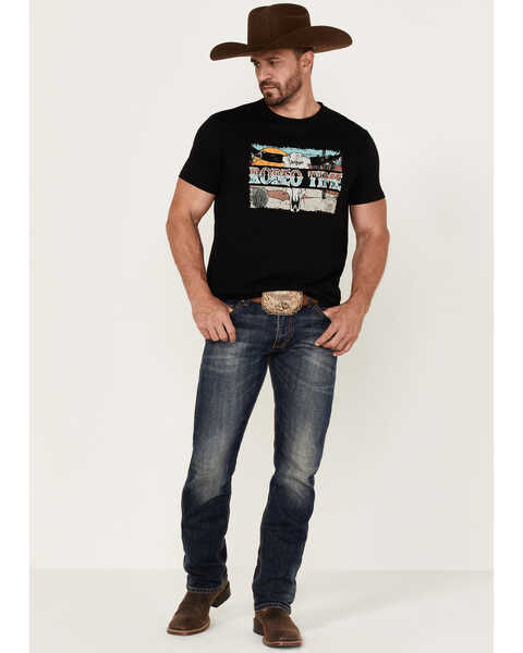 Image #2 - Dale Brisby Men's Rodeo Time Steerhead Skull Desert Graphic Short Sleeve T-Shirt , , hi-res