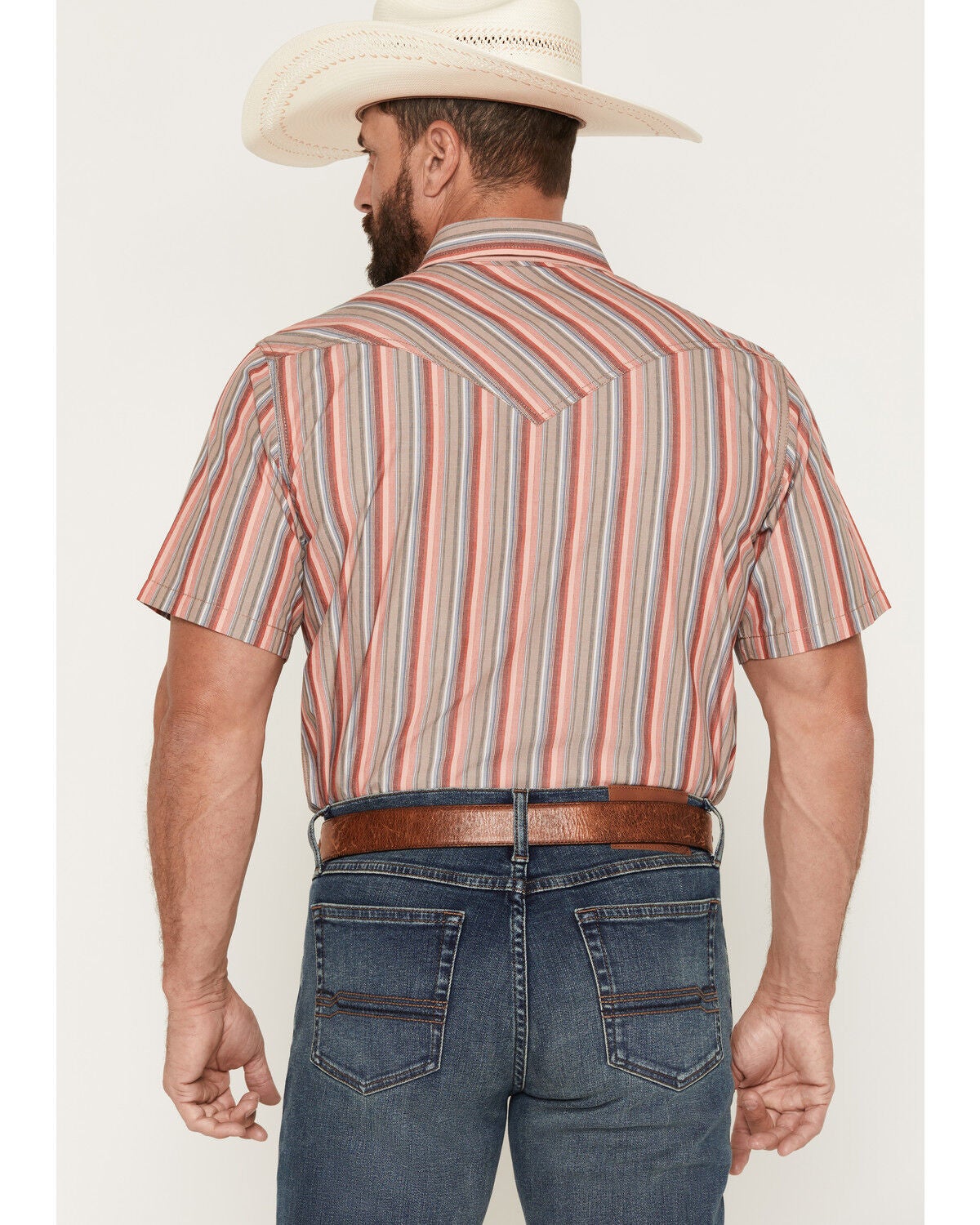Image #4 - Cody James Men's Old Skool Striped Short Sleeve Snap Western Shirt, Multi, hi-res