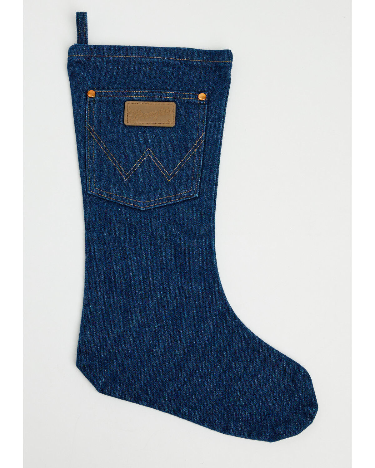 Image #1 - Wrangler Denim Christmas Stocking, Indigo, hi-res