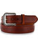 3D Men's Genuine Leather Belt, Brown, hi-res