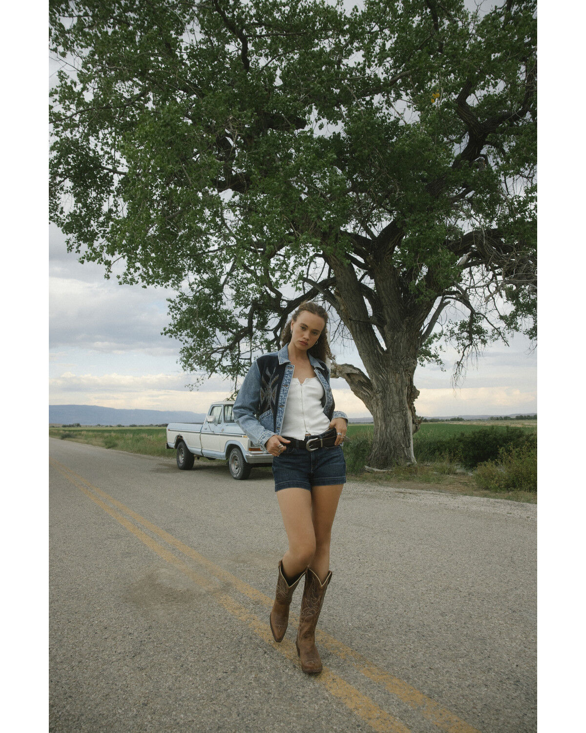 Image #1 - Idyllwind Women's Mallard Denim and Blanket Mix Jacket, Medium Wash, hi-res