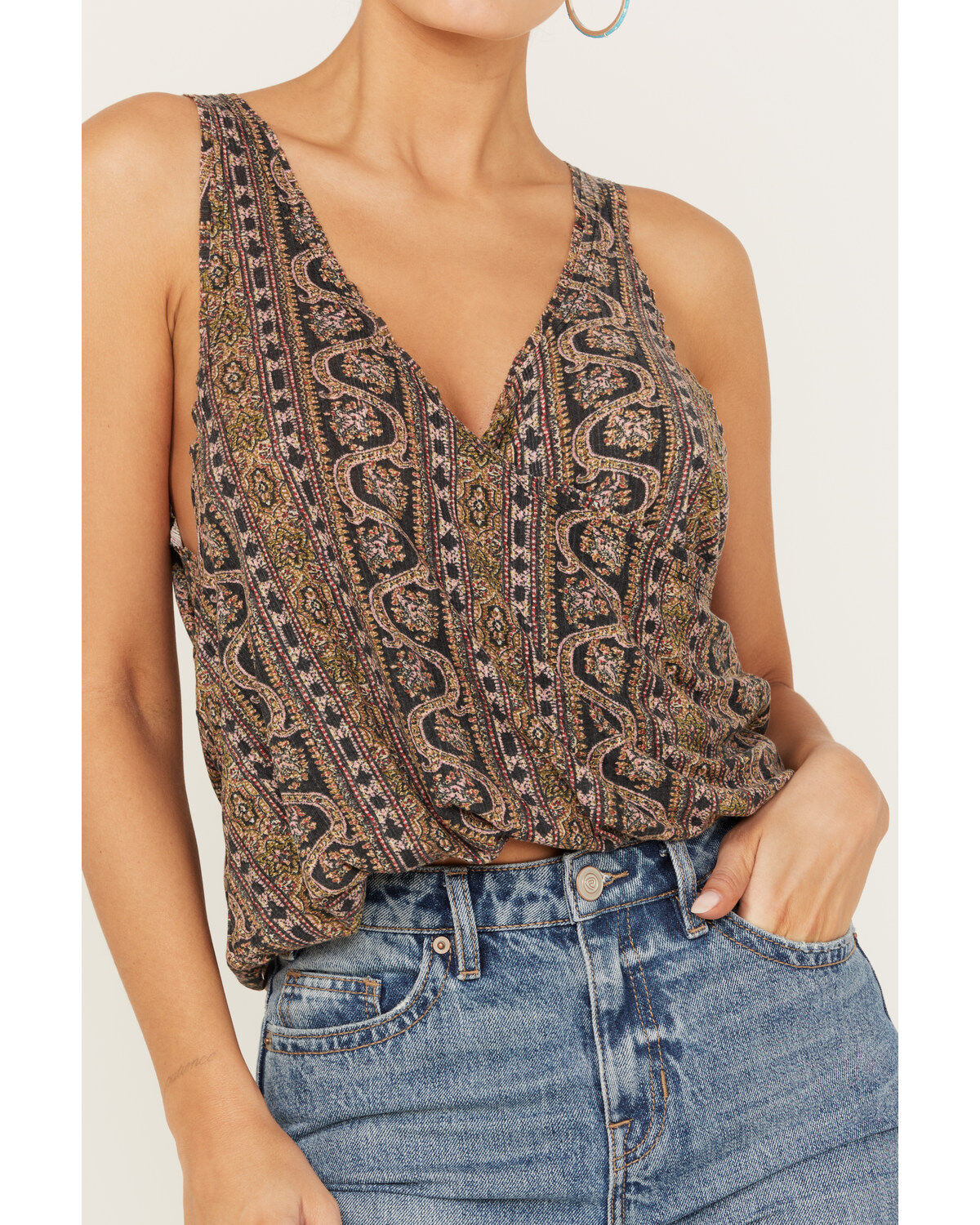 Image #3 - Free People Women's Your Twisted Tank, Black, hi-res