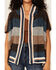 Panhandle Women's Stripe Knit Hoodie Kimono, Coffee, hi-res