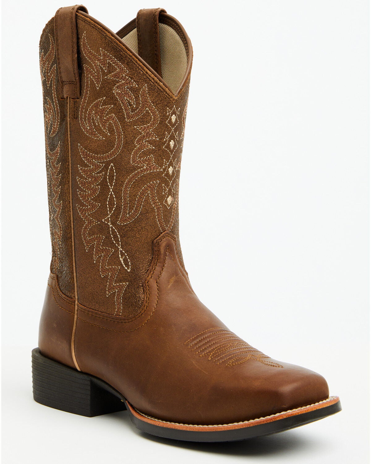 Shyanne Women's Sidney Performance Western Boots - Broad Square Toe, Brown, hi-res