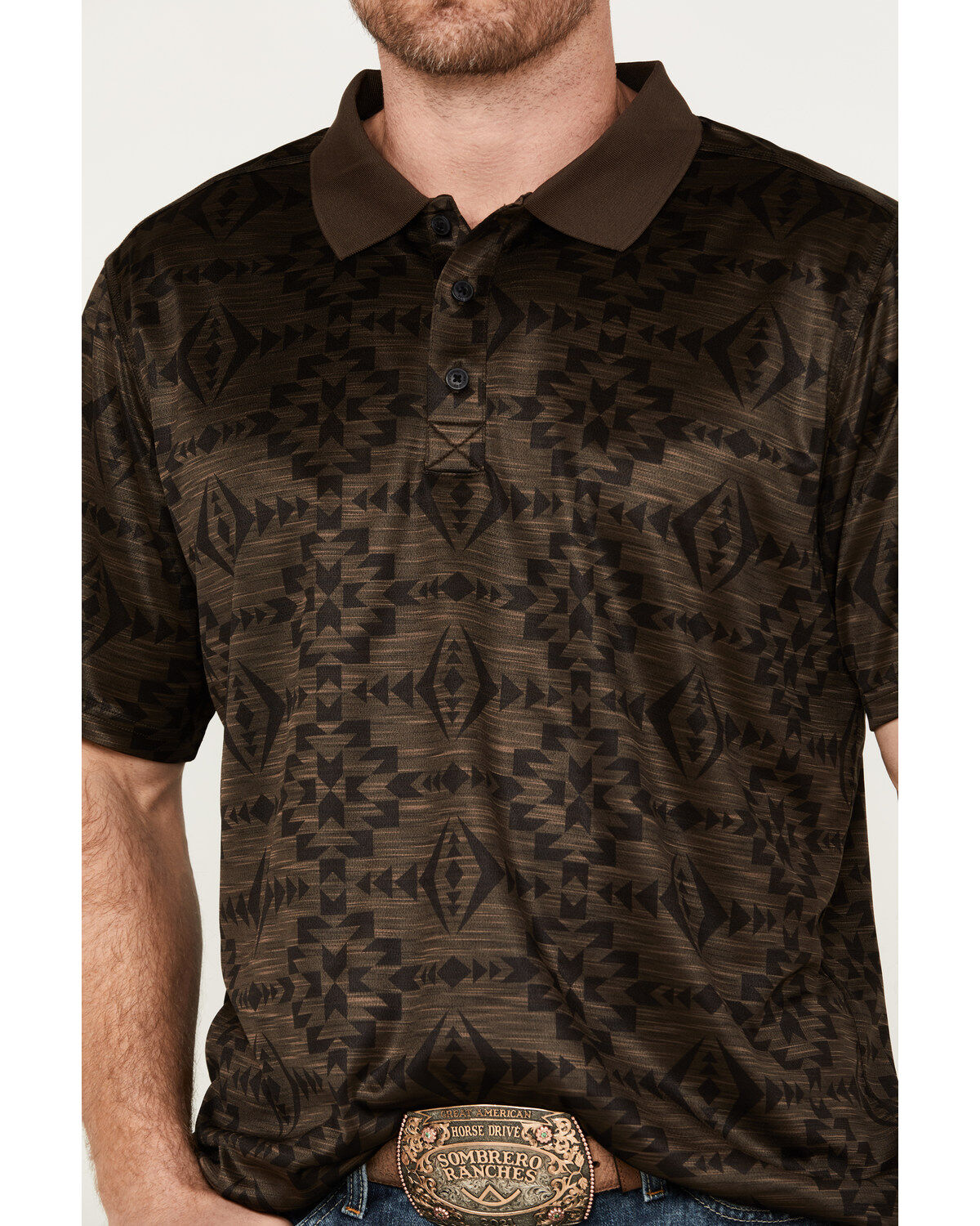 Image #3 - RANK 45® Men's Southwestern Polo, , hi-res