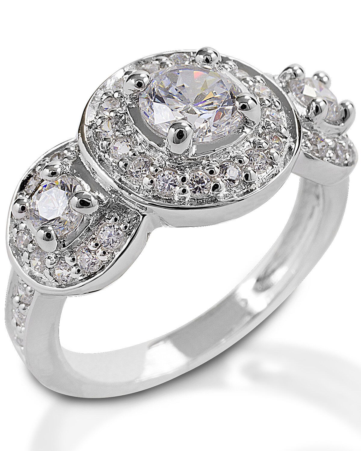 Image #1 - Kelly Herd Women's Three Stone Ring, Silver, hi-res