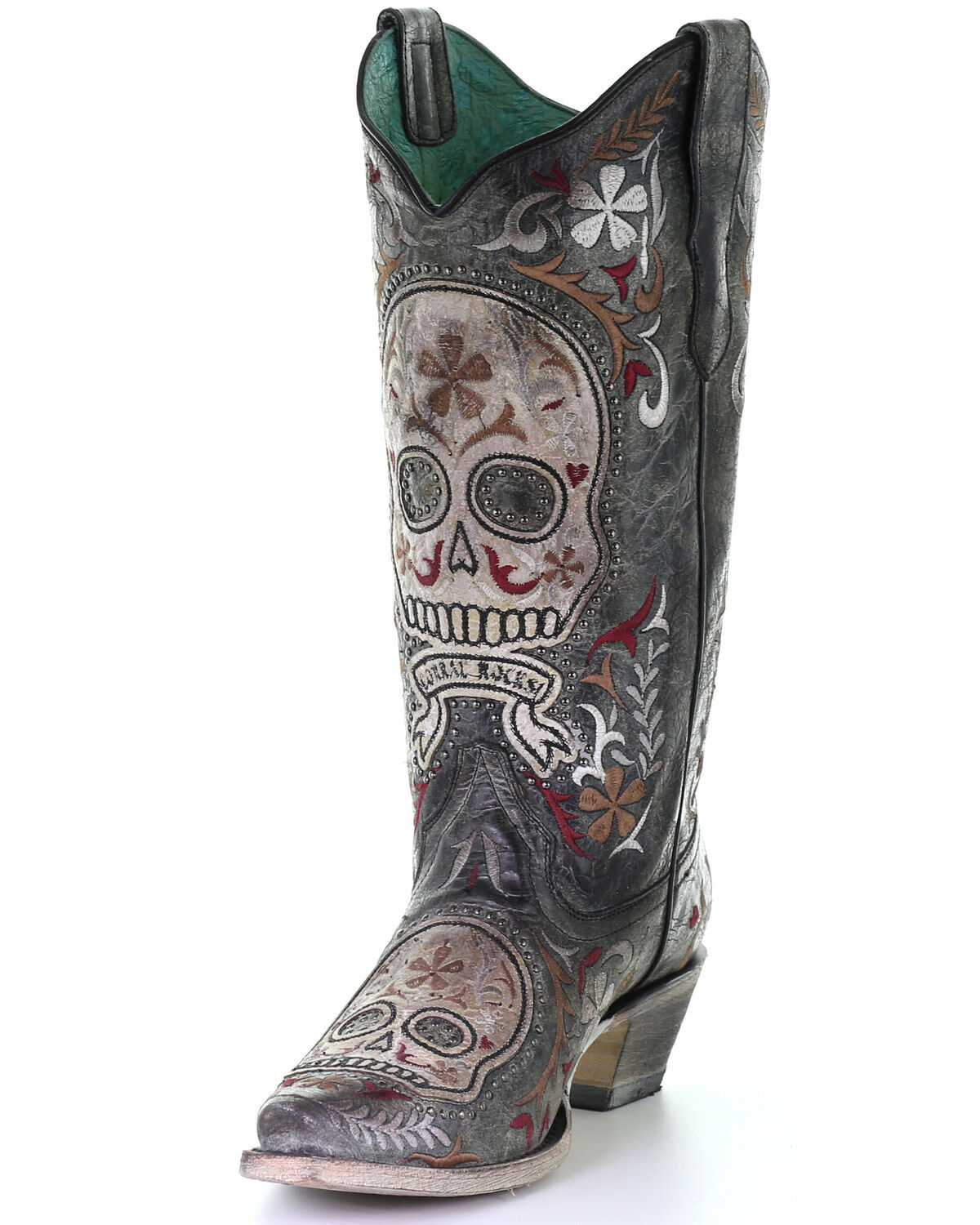 Sugar skull cowboy boots deals