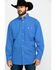 Image #5 - George Strait by Wrangler Men's Royal Blue Geo Print Long Sleeve Western Shirt , , hi-res
