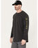 Image #1 - Hawx Men's Logo Long Sleeve Work T-Shirt , Black, hi-res