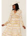Image #4 - Shyanne Women's Watercolor Southwestern Long Sleeve Maxi Dress, Ivory, hi-res