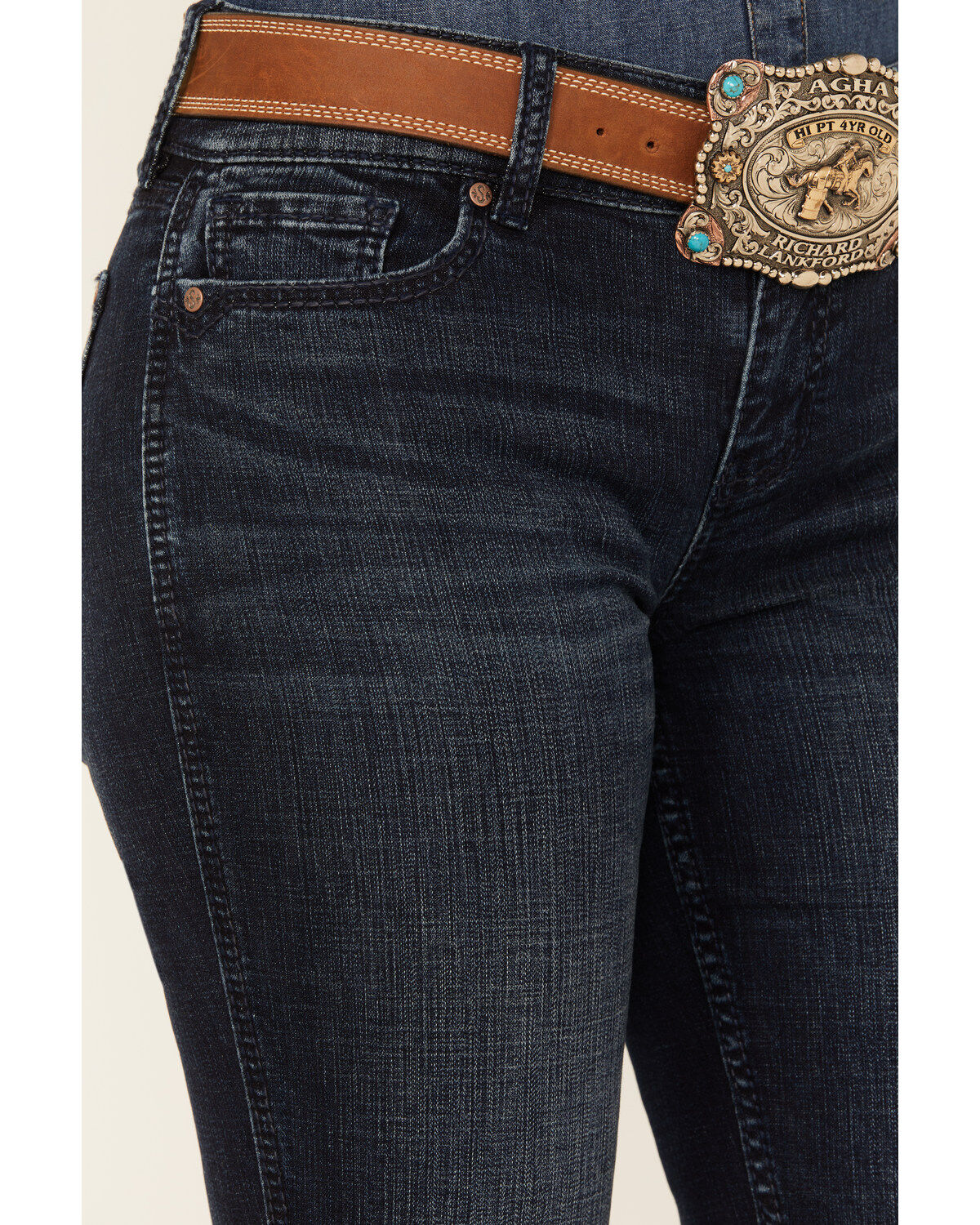 Product Name:  Shyanne Women's Santa Fe Shay Dark Wash Mid Rise Bootcut Riding Jeans