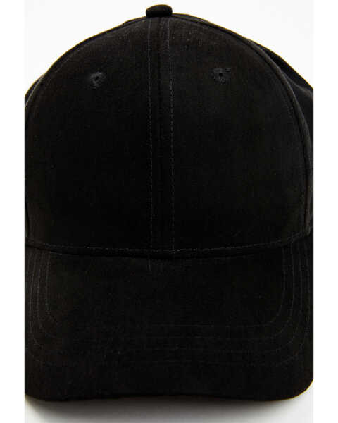 Idyllwind Women's Lexington Suede Baseball Hat , Black, hi-res