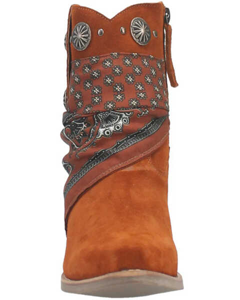Image #4 - Dingo Women's Suede Bandida Western Booties - Medium Toe , Brown, hi-res