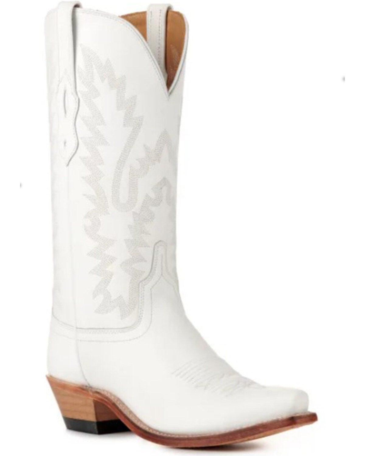 Old West Women's Western Boots - Snip Toe, White, hi-res