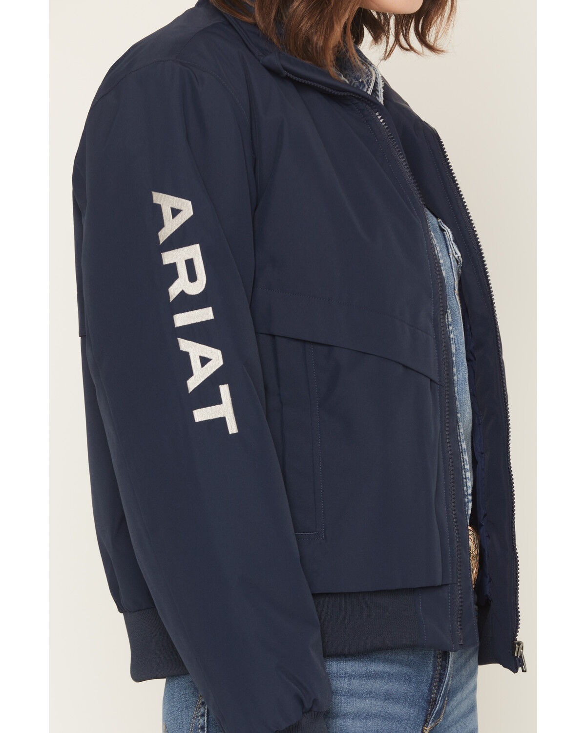 Image #3 - Ariat Women's Stable 2.0 Zip-Up Jacket, Navy, hi-res