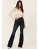 Image #3 - Wild Moss Women's Lace Button Front Sheer Long Sleeve Shirt, Ivory, hi-res
