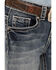 Shyanne Girls' Medium Wash Faded Paisley Pocket Stretch Bootcut Jeans , Blue, hi-res