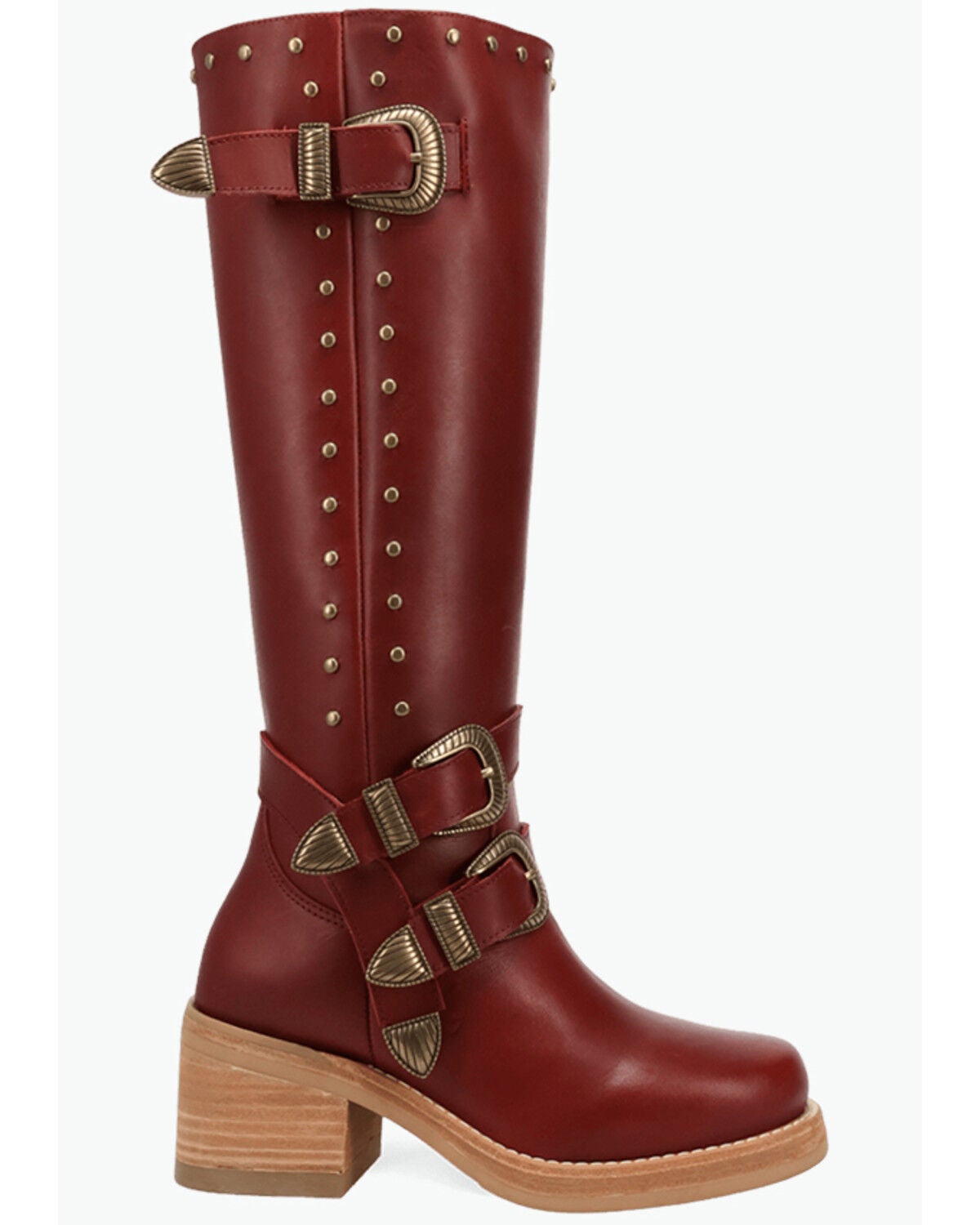 Image #2 - Dingo Women's Fillmore Tall Fashion Boots - Round Toe, Burgundy, hi-res