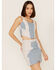 Image #2 - Understated Leather Women's Lil Mamma Denim Leather Bustier Top, Blue, hi-res