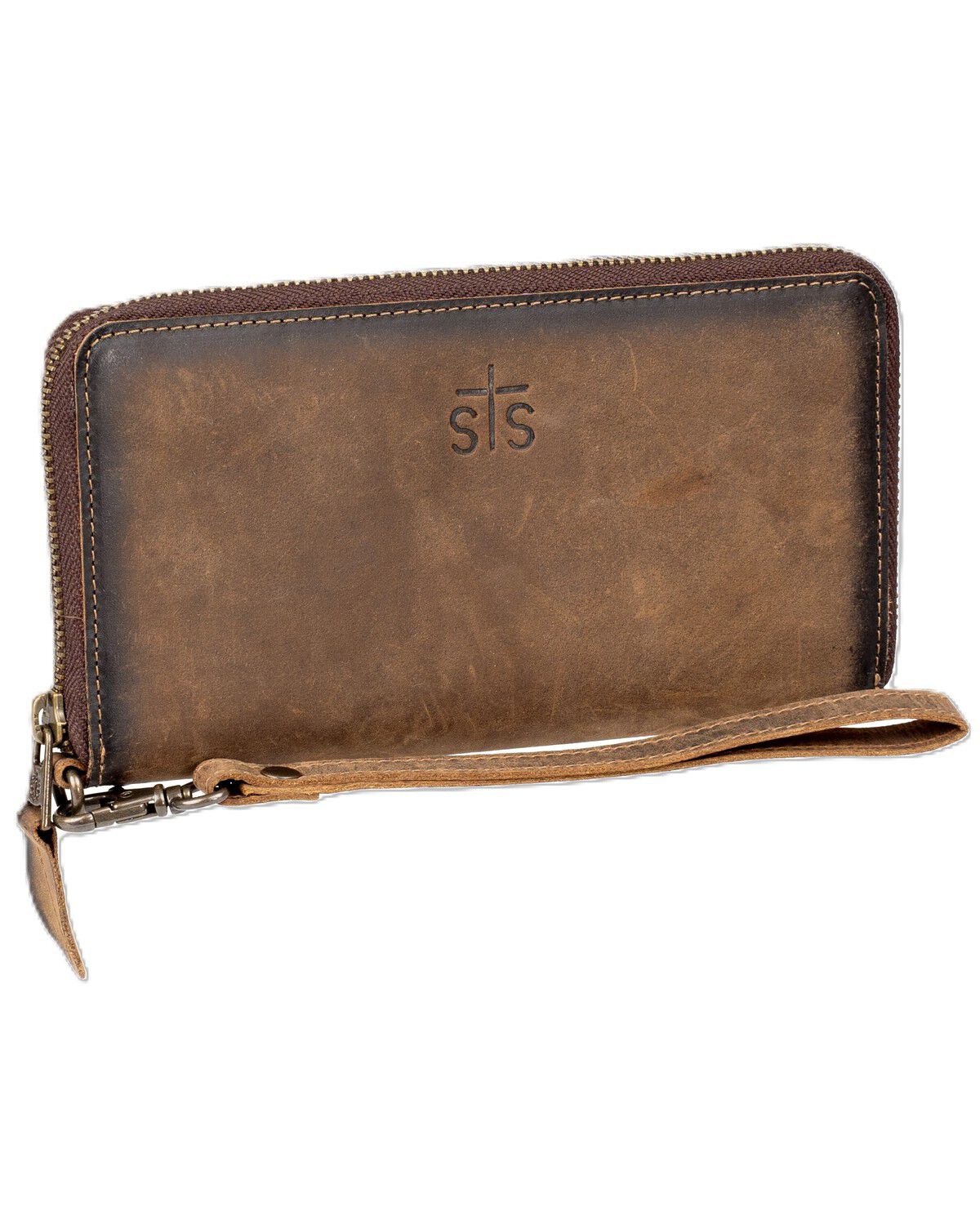 STS Ranchwear by Carroll Women's Baroness Betsy Wristlet Wallet, Brown, hi-res