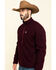 Image #3 - Ariat Men's Malbec Heather Bowdrie Bonded Full Zip Front Jacket, Wine, hi-res