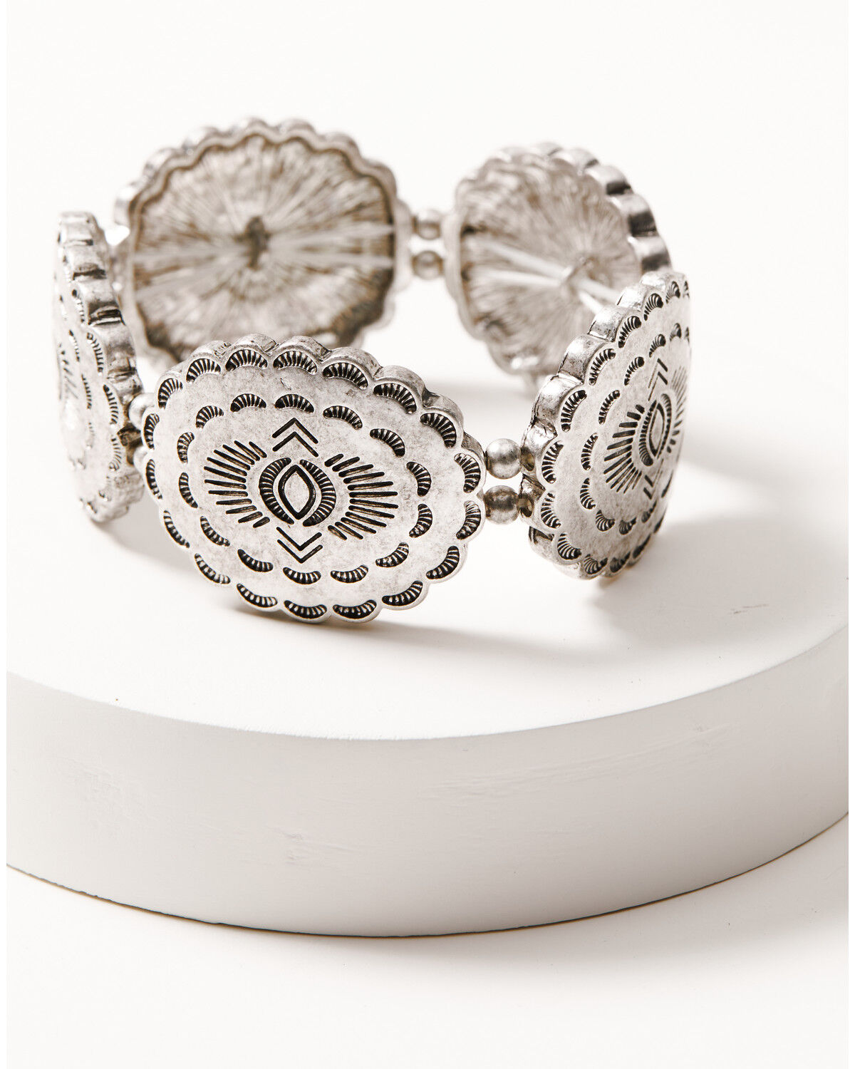 Image #1 - Shyanne Women's Shiloh Ridge Concho Bracelet, Silver, hi-res