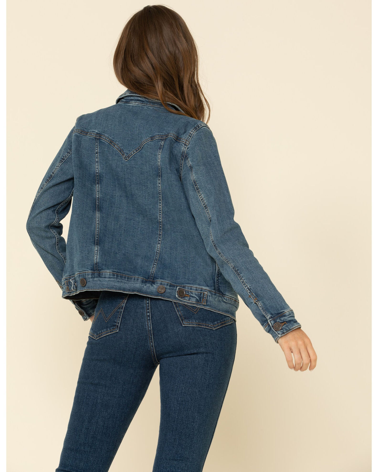Elle Women's Size S Dark Wash Button Up Long Sleeve Classic Jean Jacket