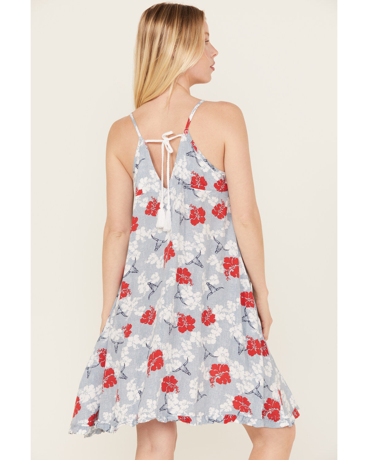 Image #4 - Ariat Women's Western Aloha Mini Dress, Cream/brown, hi-res