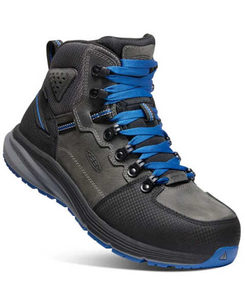 Keen Men's Red Hook Carbon-Fiber Toe Lace-Up Waterproof Work Boots , Grey, hi-res