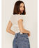 Free People Women's Keep It Simple Lace Short Sleeve Top, Ivory, hi-res