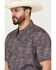 Image #2 - Ariat Men's VentTEK Printed Outbound Short Sleeve Button-Down Shirt - Tall, Black, hi-res