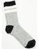 Image #1 - Brother's and Sons Men's Gray Rugby Stripe Crew Socks, Heather Grey, hi-res