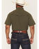 Image #4 - Ferrell Men's Tek Solid Short Sleeve Pearl Snap Stretch Performance Western Shirt, Olive, hi-res