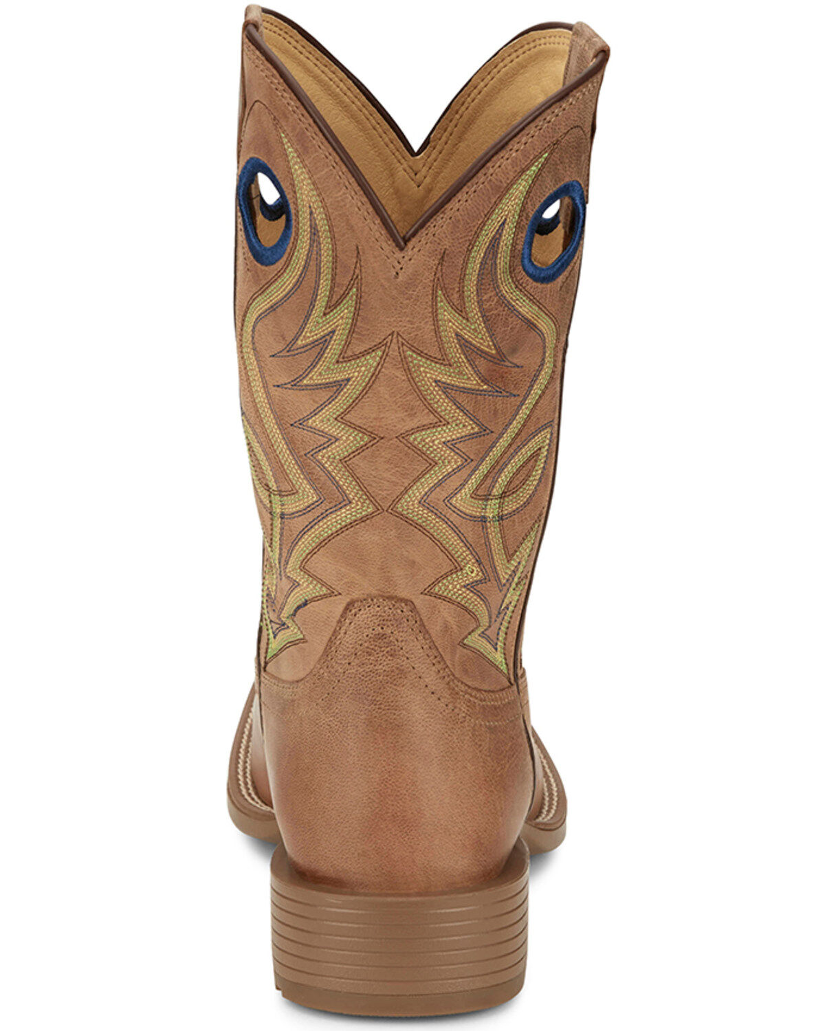 Image #5 - Justin Men's Pickett Western Boots - Broad Square Toe, Tan, hi-res