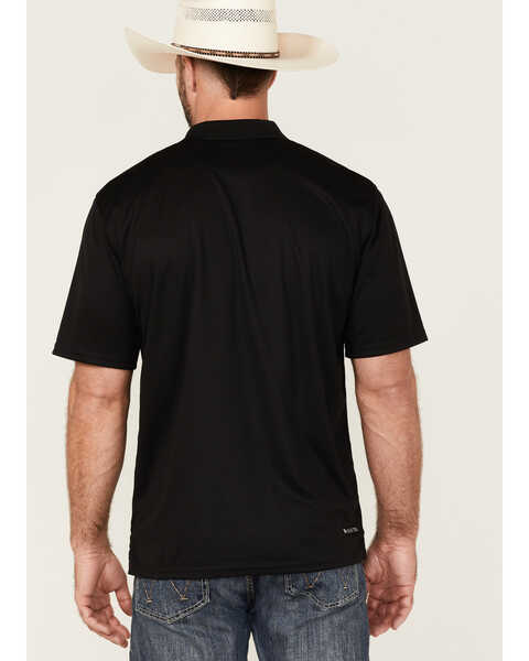 Ariat Men's Solid Tek Polo Shirt, Black, hi-res